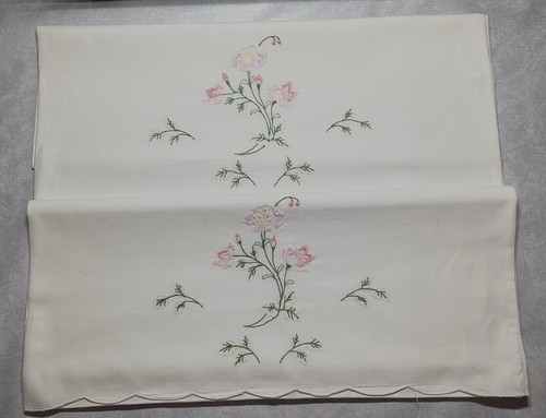 Pair vintage pillowcases - of,