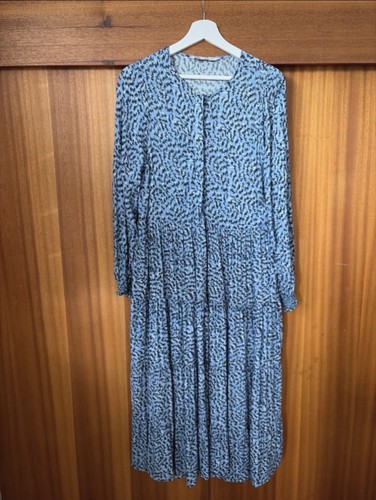 Blue zara patterned maxi - blue,
