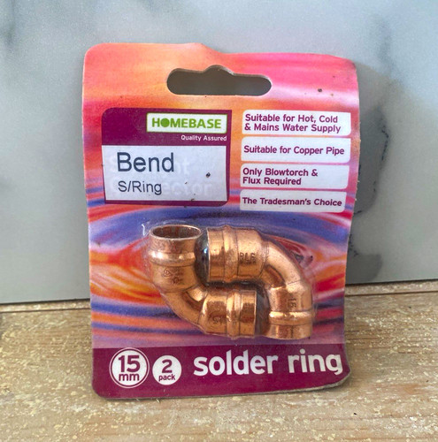 15mm solder ring elbow - solder,