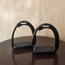 Western Quick Release Horse Riding Stirrups 4.75" Black Safety Irons Stirrup