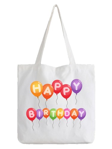 Happy birthday white tote - birthday,