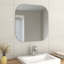 Frameless Unframed Bathroom Mirror with Pre Drilled Holes & Wall Hanging Fixings