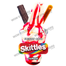 Ice cream van sticker Skittles