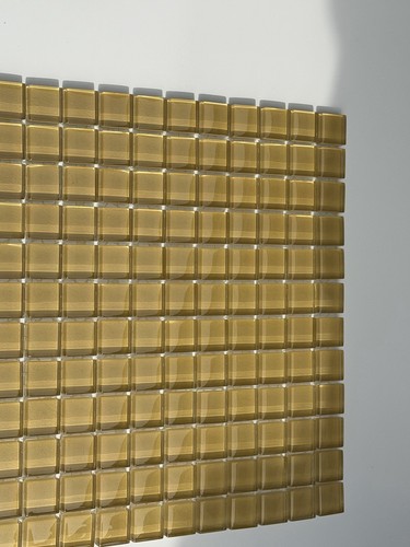 Mid yellow glass mosaic tile - yellow,