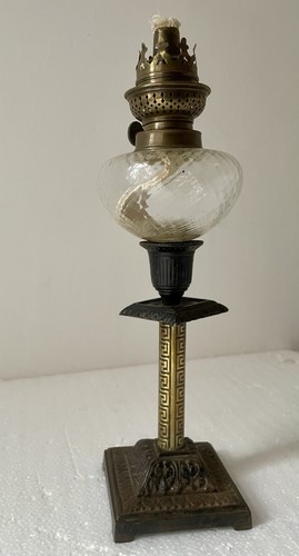 Antique victorian oil lamp - lamp, by