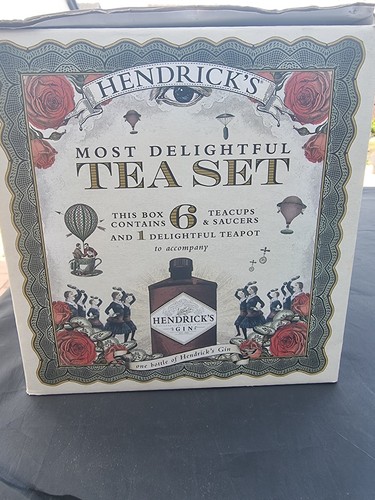 Hendricks gin with tea set - set, of