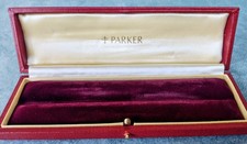 Very Rare Immaculate Parker Presidential Gold Fountain Pen Case Box, Red. NOS?