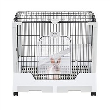 Rolling Rabbit Cage with Tray