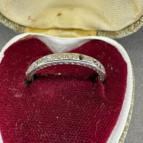 Antique 18ct white gold - antique, hand