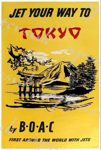 Vintage boac flights tokyo - vintage,