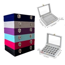 Velvet Ring Box Tray Jewellery