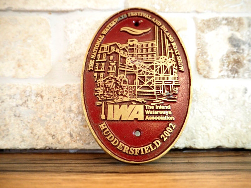 Canal boat plaque brass - plaque,