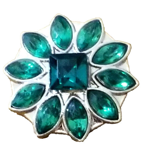 Flower green rhinestone - flower,
