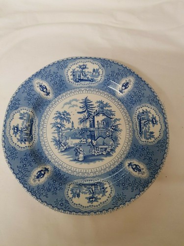Ringtons blue white china - &,