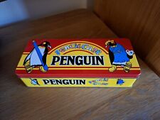 Rare Vintage Metal Tin Penguin Pencil Case 1980s. Very Good Condition