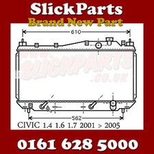 HONDA CIVIC RADIATOR 1.4 1.6