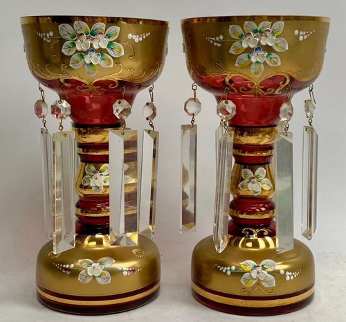 Victorian pair ruby - pair, of