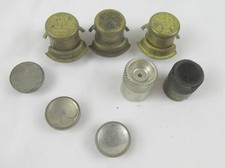 Vintage Lamp Parts Box Lot Aladdin wick cleaners,flame spreaders,tank covers