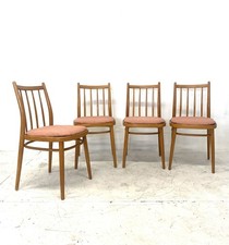 4 x Vintage Retro Mid Century 1960s Danish Modernist Blonde Beech Dining Chairs