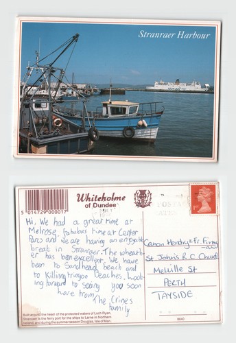 Postcard stranraer harbour - postcard,