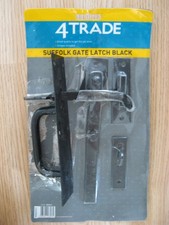 4 TRADE SUFFOLK GATE LATCH Door Black FINGER PRESS ONE SIDE CATCH  