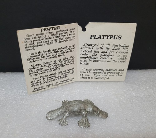 Vintage pewter platypus - vintage,