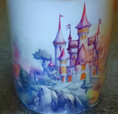 Castle mug water colour - colour, style