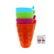 4PC  Toddler Sippy Cup Tumblers with Built-In Straws No Spill Dishwasher Safe