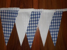 Blue & White Gingham Fabric