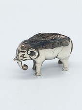 Antique Silver Elephant Pin Cushion - S&Co Birmingham 1909 - ~15g Weight