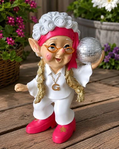 Giant disco dancing gnome - dancing,