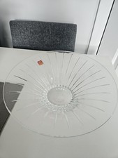 Large Decorative Glass Bowl / Centrepiece with Ribbed Design