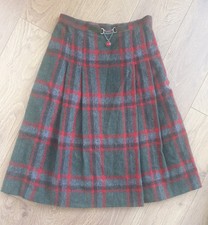 Vintage Windsmoor Woolblend Skirt Sz 10 - 12 Kilt Checked Plaid Vintage 14