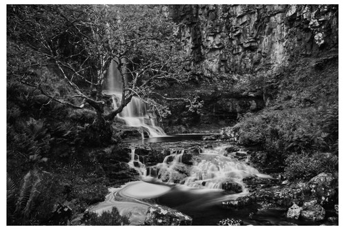 Carbost burn waterfall isle - waterfall,,