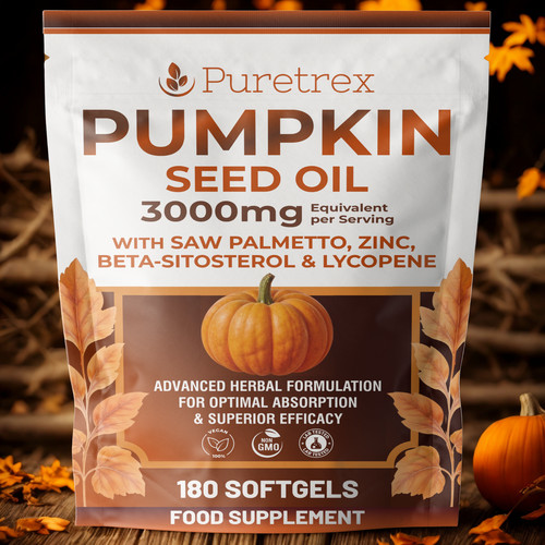 Pumpkin seed oil 3000mg saw - 3000mg, +