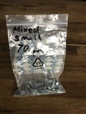 NETTLEFOLDS STEEL SLOTTED SCREWS 70 small mixed sizes. COUNTERSUNK WOOD VINTAGE 