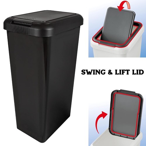 Kitchen bin black - kitchen, swing