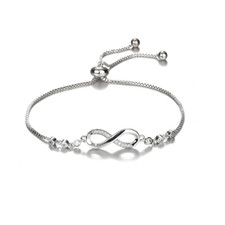 Adjustable silver infinity - silver,