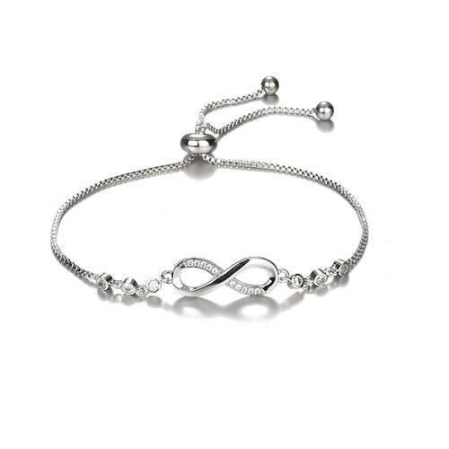 Adjustable silver infinity - adjustable,