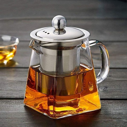 Glass teapot with - with, infuser