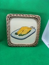 Vintage 1950s Carter Tile Poole Pottery Chicken Turkey Potentially A Gravy Mat