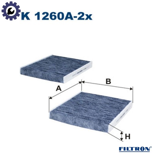 Filter cabin air 1260a 2x - filter,
