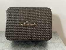 Hotel Chocolat Small Metal Biscuits Of The Gods Empty Tin Brown & Rose Gold