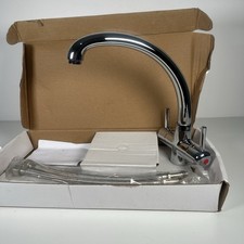 JTP Kitchen Tap Impulse Lever Handles Chrome Silver Swivel Spout Contemporary 