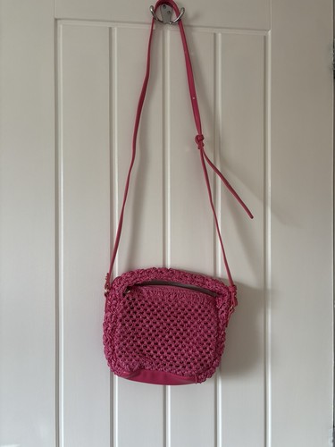 Hot pink summer crochet - pink, bag