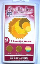 Spellbinders Wizard SMALL SCALLOPED OCTAGONS S4-188 Nestabilities Set of 6 Dies