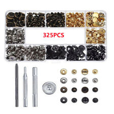 Heavy Duty Snap Fasteners Press Studs Kit +Poppers Leather Button Tool