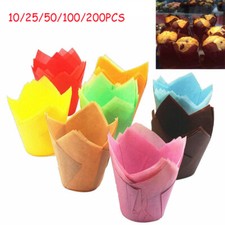 10-200PCS Tulip Baking Cups Cupcake Wrapper Liners Muffin Cup Case Cake Paper