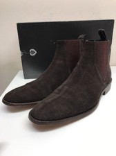 GUCINARI BROWN SUEDE LEATHER CHELSEA ITALIAN BOOTS,UK 7- GOOD CONDITION RRP £125