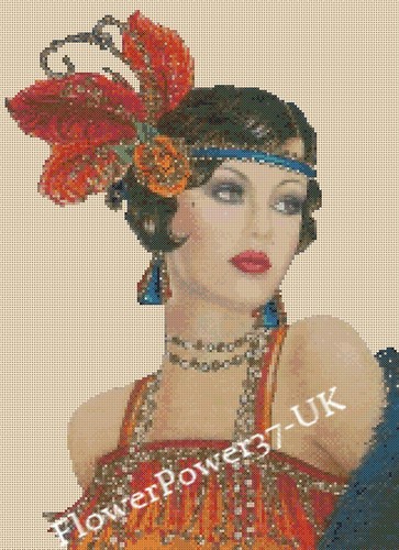 Art deco cross stitch - art,